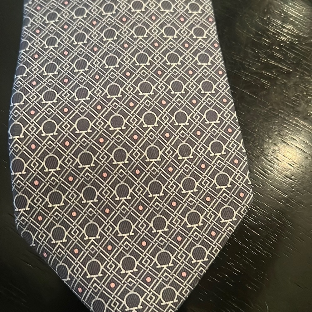 Salvatore Ferragamo men’s tie; 3 and 1/8 inch wide